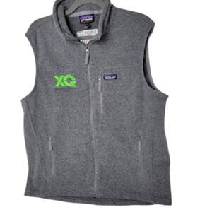Patagonia Grey Chinchilla Fleece Vest  Size L Washington Leadership Academy Logo